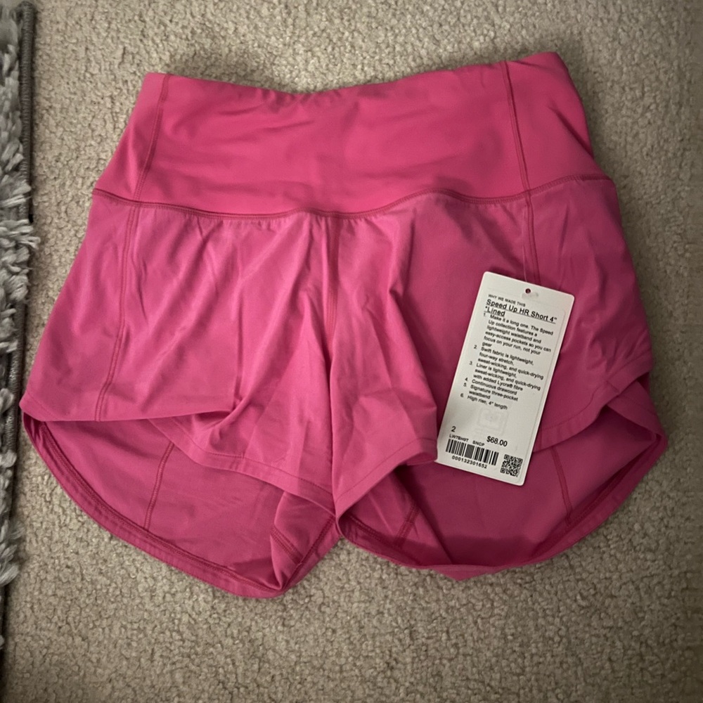 Lululemon High Rise Speed Up Shorts Size 2